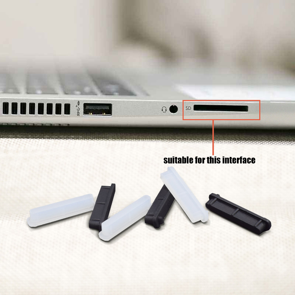 Laptop Accessories Macbook - ชุดอุปกรณ์ปิดกั้นพอร์ตซิลิโคนใส 9 ชิ้น สำหรับป้องกันฝุ่น ใช้กับพอร์ต USB