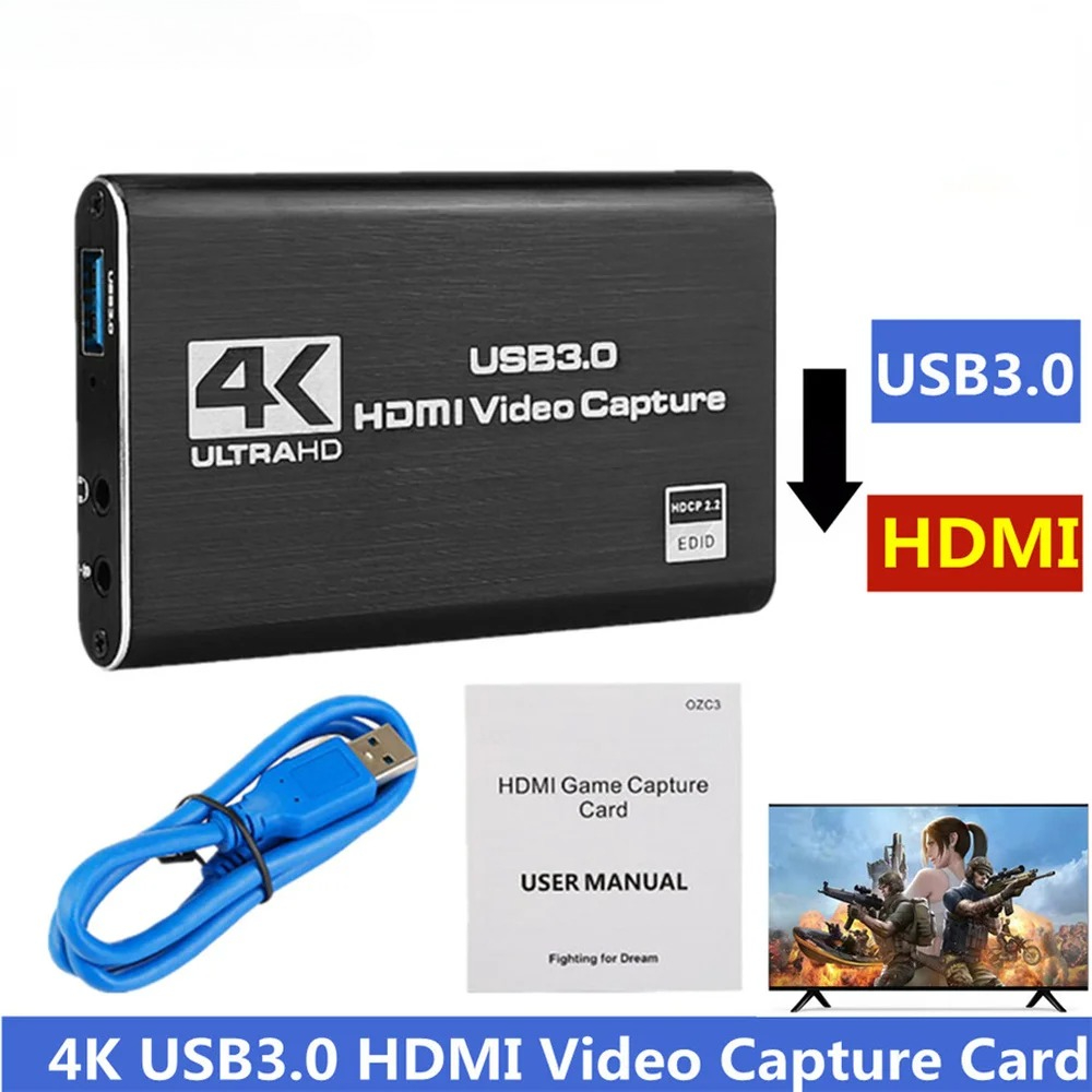 Monitor Portable Usb - การ์ดจับภาพวิดีโอ 4K USB 3.0 รองรับ HDMI