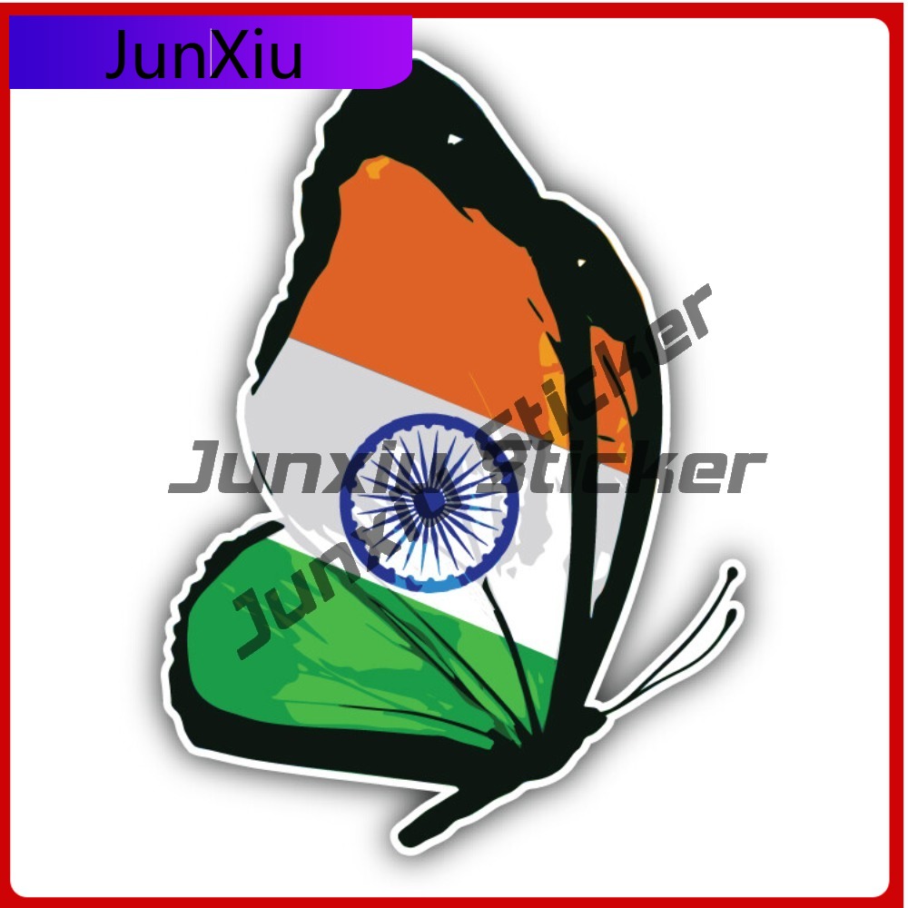 Laptop Accessories India - ธงอินเดีย ลายผีเสื้อ คุณภาพสูง ทนทานต่อการซีดจาง ของตกแต่งหน้าต่างแบบคลาสสิก กันน้ำ