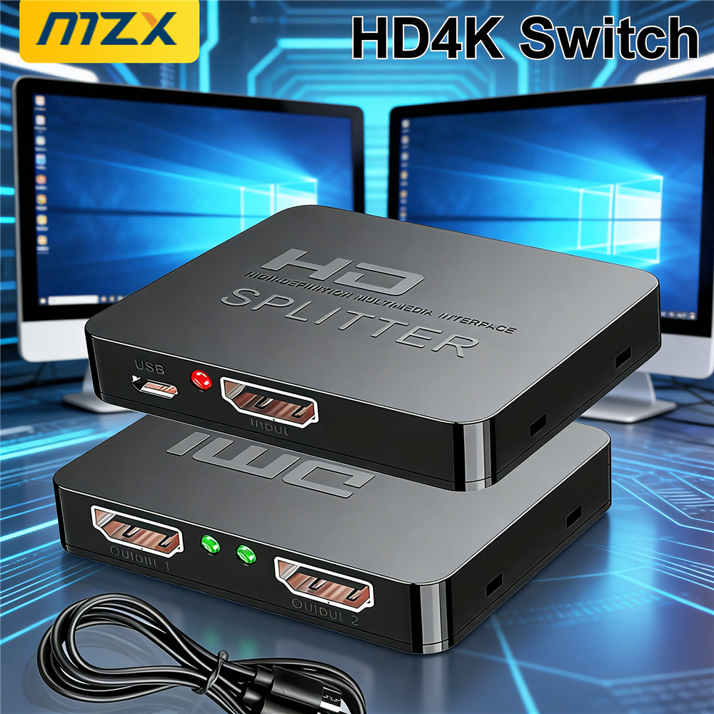 Laptop Accessories Distributor - สวิตช์ 1-in-2-Out 4K วิดีโอ HDMI ที่รองรับตัวแยกสัญญาณ