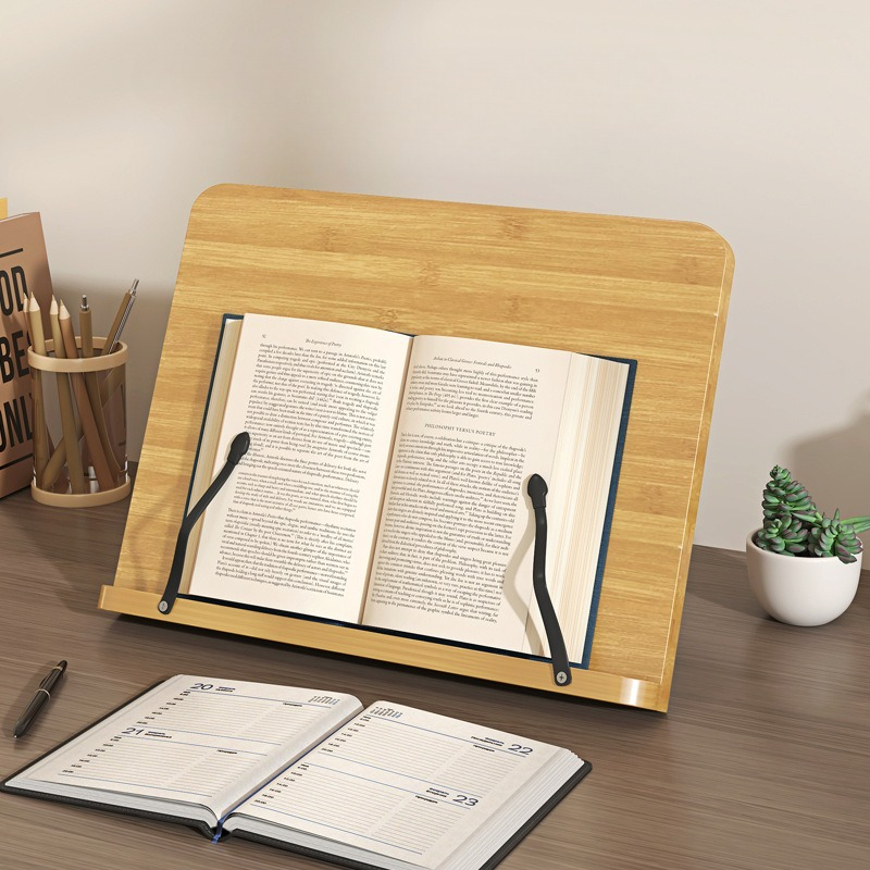 Laptop Office Accessories - ขาตั้งหนังสือไม้, ที่วางแล็ปท็อปอเนกประสงค์, ขาตั้งปรับระดับได้ 8 ระดับ