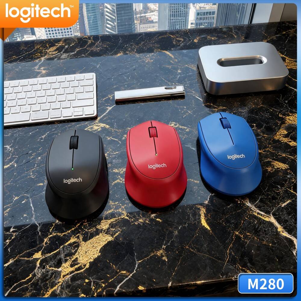 Laptop Accessories Officeworks - อุปกรณ์เสริมสำหรับเดสก์ท็อป เมาส์ไร้สาย M280 2.4G ใช้พลังงานต่ำ สัญญาณเสถียร