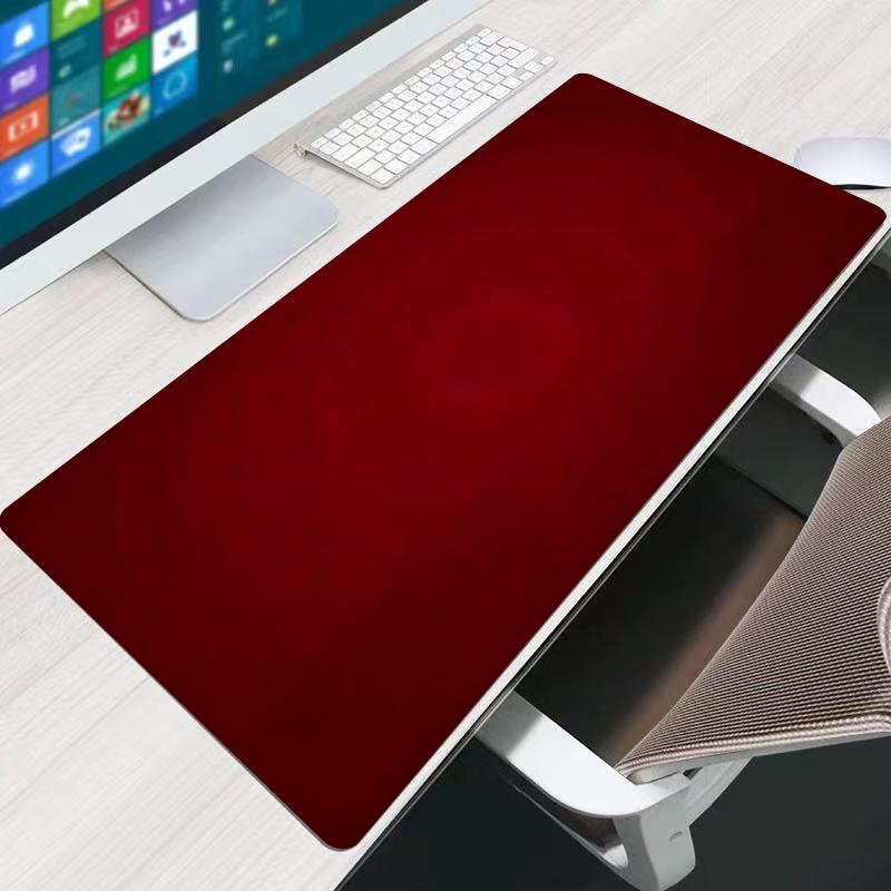 Laptop Office Accessories - แผ่นรองเมาส์สีแดงสำหรับสำนักงาน ขนาดใหญ่ 90x40 ซม. ทำจากยาง อุปกรณ์เสริมสำหรับเล่นเกม