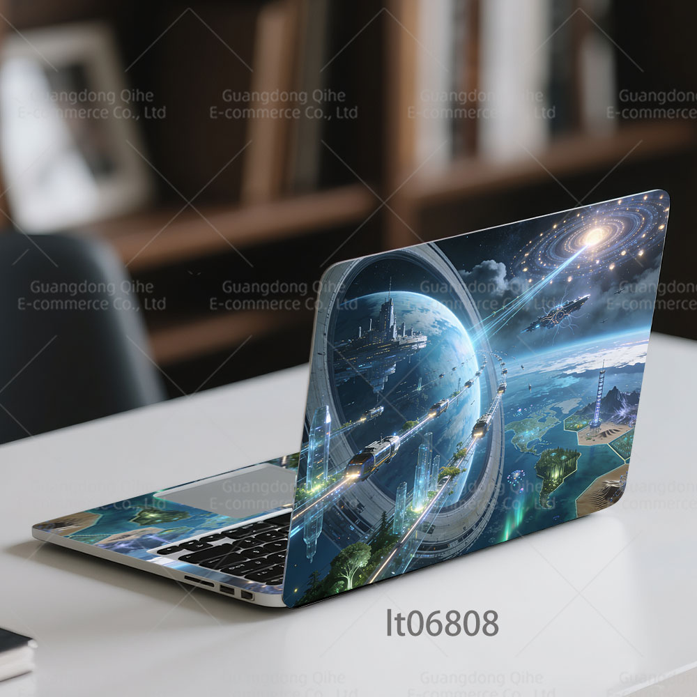 Laptop Accessories Msi - สติกเกอร์แล็ปท็อปเมืองแห่งอนาคต 2 ชิ้น, สติกเกอร์แล็ปท็อปแบบเต็มรูปแบบสำหรับคอมพิวเตอร์โน้ตบุ๊กขนาด 11-17 นิ้ว