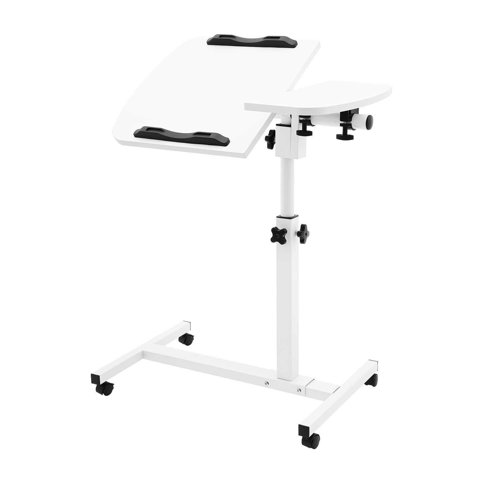 Laptop Accessories Officeworks - ขาตั้งโต๊ะแล็ปท็อปแบบปรับระดับได้, สีขาว, ทำจากไม้ MDF และเหล็กคาร์บอน, ปรับความสูงได้