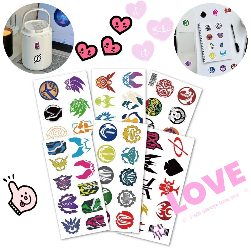 Laptop Accessories All - 60 แผ่นสติกเกอร์โลโก้คาเมนไรเดอร์สติ๊กเกอร์สร้างสรรค์กันน้ำสำหรับแล็ปท็อปโทรศัพท์กระเป๋าเดินทางสมุดภาพสมุดบันทึกตกแต่ง