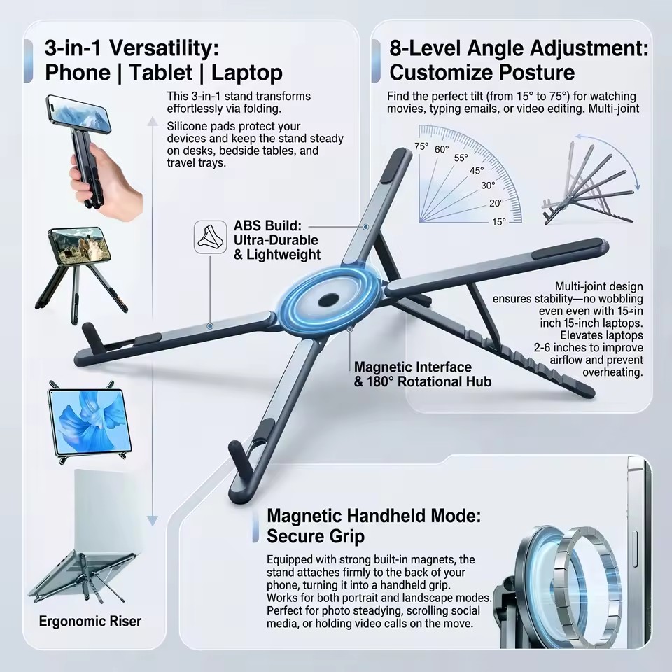 ที่วางโทรศัพท์แม่เหล็กแบบพกพาแ - Laptop Office Accessories บทวิจารณ์และราคา