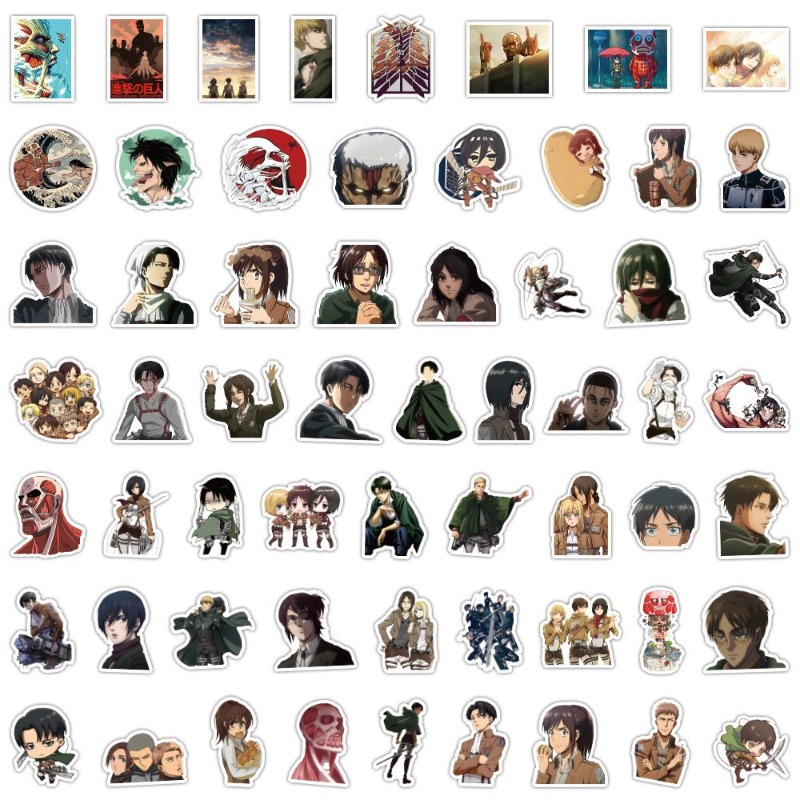 60 ชิ้นสติกเกอร์อนิเมะ Attack  - Laptop Accessories All บทวิจารณ์และราคา