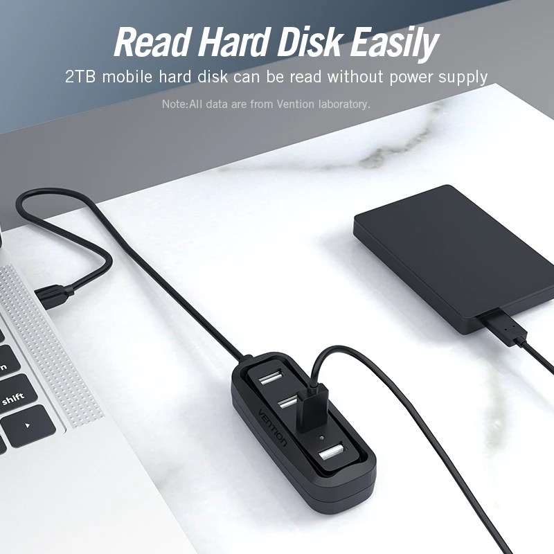 Vention ฮับ2.0 USB 4พอร์ตพร้อม - Xiaomi Laptop Accessories บทวิจารณ์และราคา